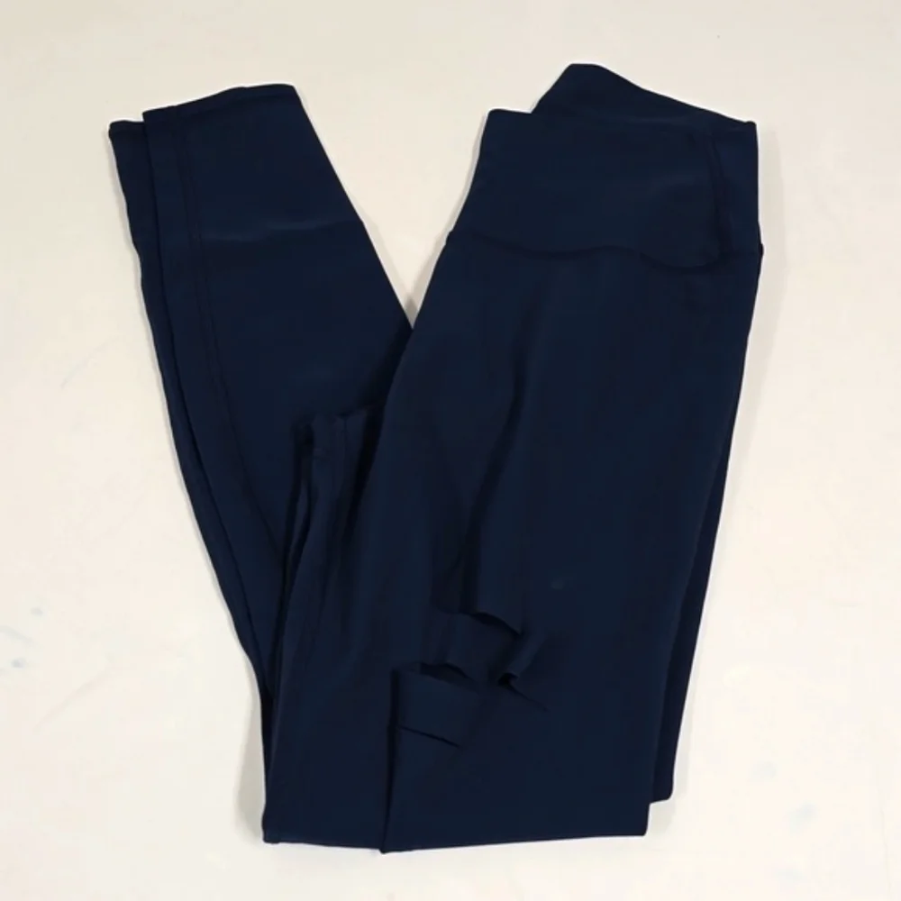 Alo Legging High Waisted Ripped Warrior Rich Navy Tight